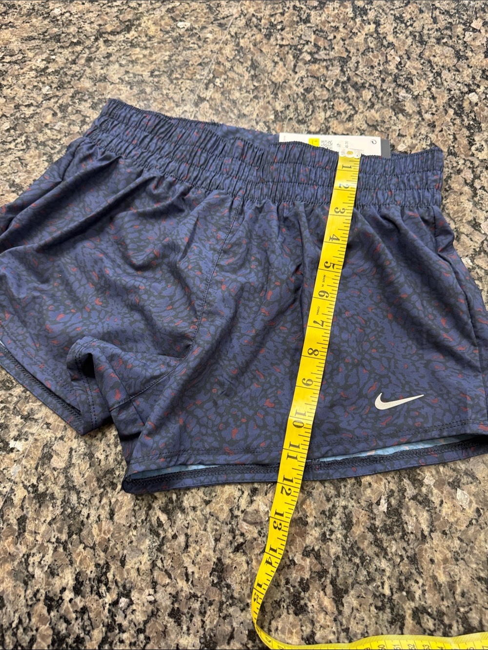 Nike training Women's Navy Athletic Shorts with Subtle Red Print NWT S - Picture 12 of 12